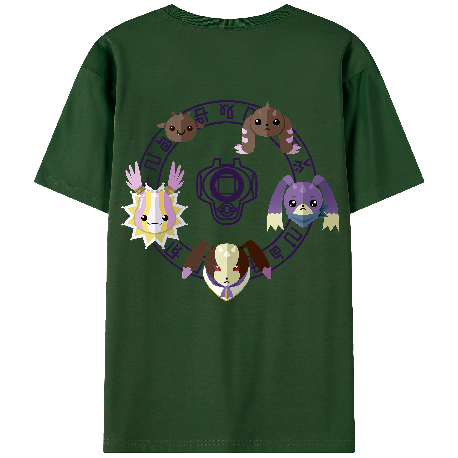 （画像用） Digimon デジタルモンスター/デジモン 綿100％半袖Tシャツ（背面プリント）